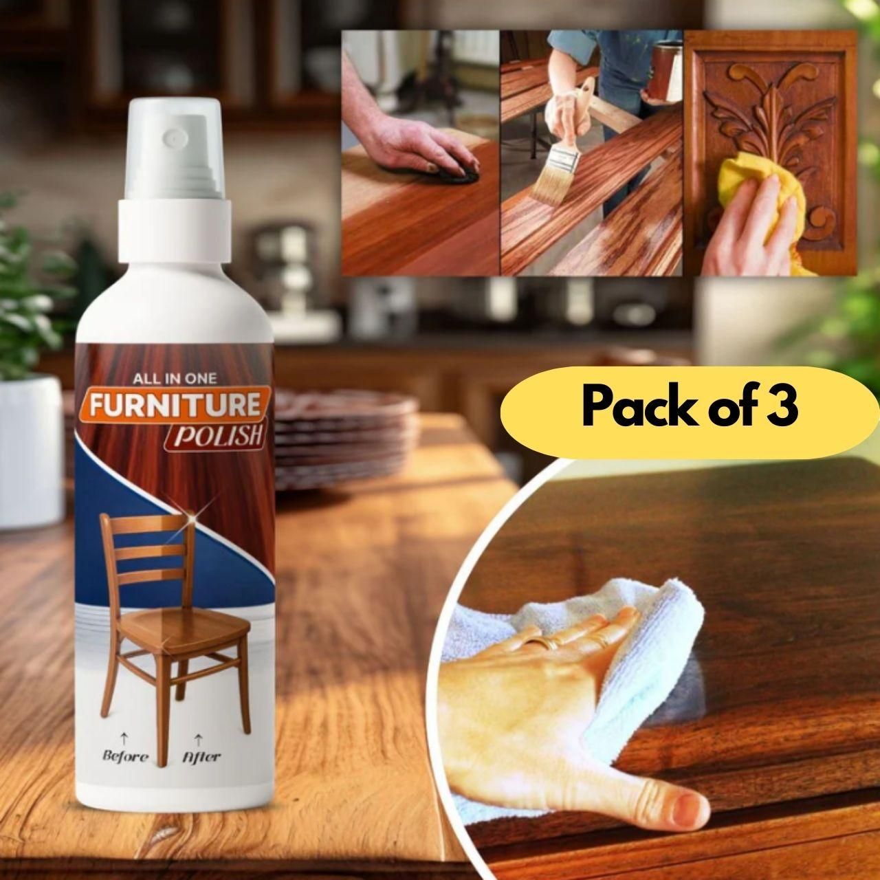 All-in-One Furniture Polish – Pack of 3 (Triple Shine Value Pack)
