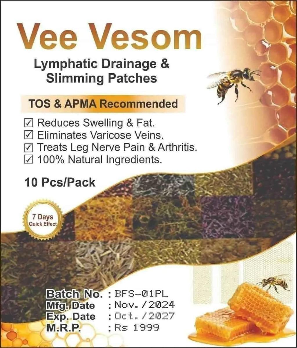 Vee Vesom Lymphatic Daiamage & Sliming Patches (10 Patches)