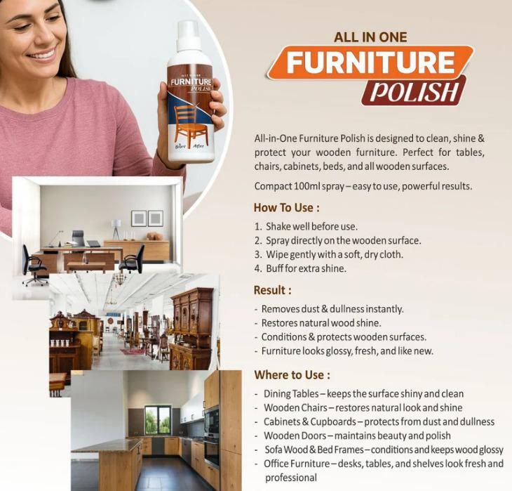 All-in-One Furniture Polish – Pack of 3 (Triple Shine Value Pack)